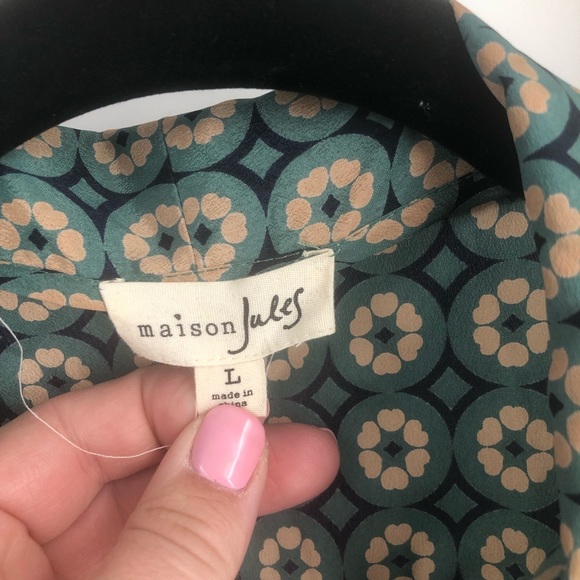 Maison Jules Faux Wrap Dress Sz L - Picture 5 of 8